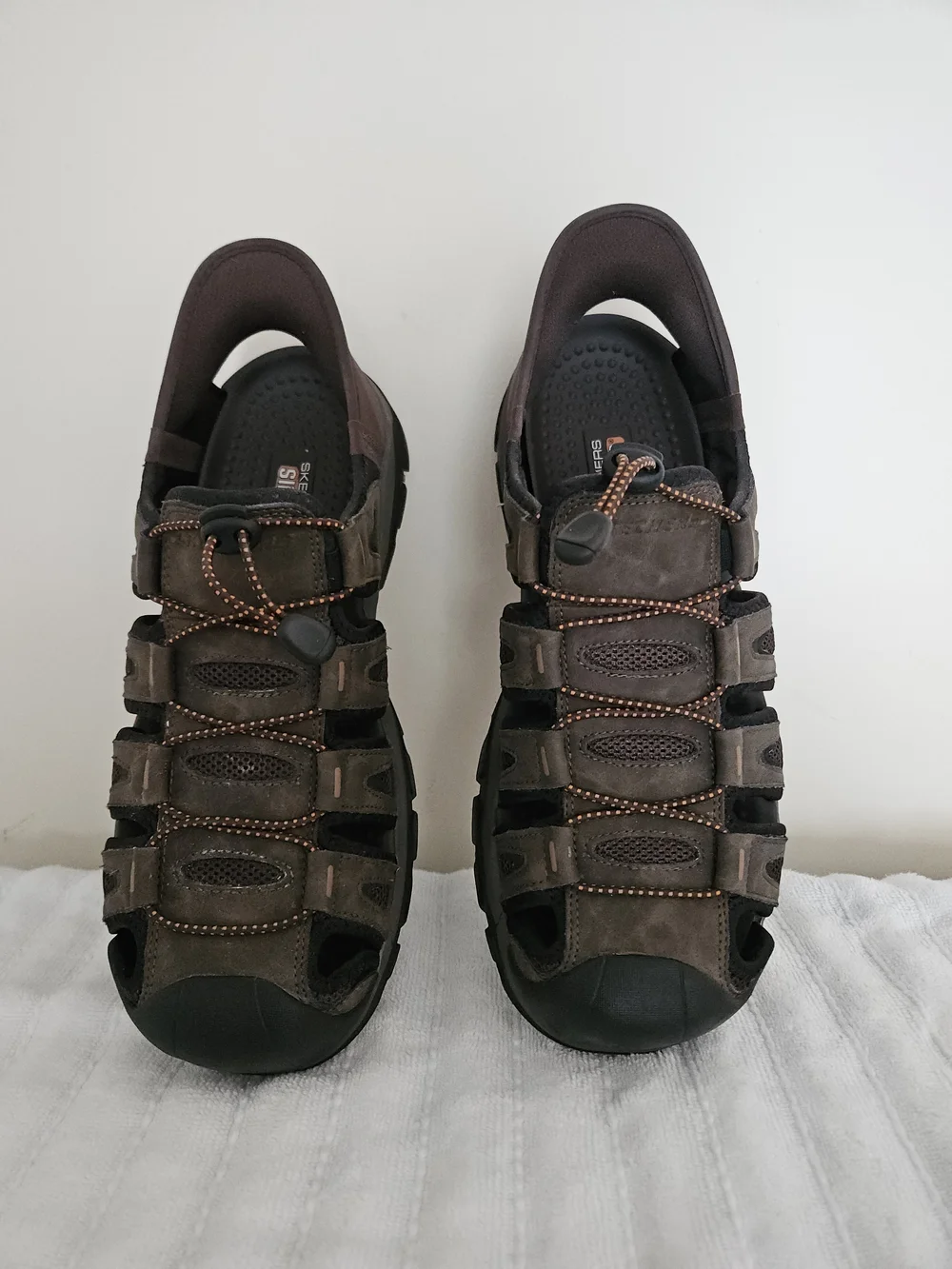 Skechers Men’s Slip-ins Brown 11 Tresmen Norvick Sandals Closed Toe #205187
